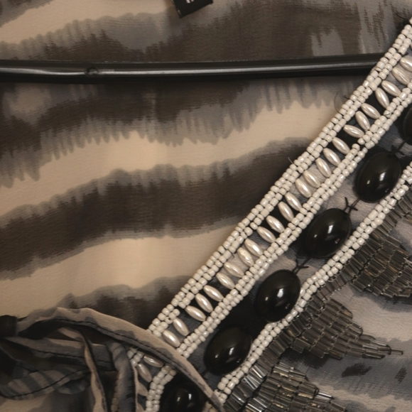 SPIAGGIA DOLCE WOMENS XL GREY STRIPED TUNIC - Picture 7 of 8